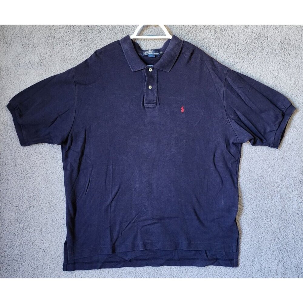 POLO by Ralph Lauren Navy Blue Pony‎ Logo Polo Shirt Men’s Size XL 100% Cotton